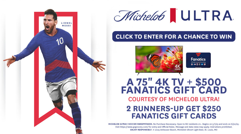 Enter to win a 75-inch 4K TV and $500 Fanatics gift card, courtesy of Michelob Ultra – 21+ giveaway